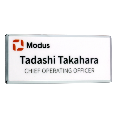 Image of Metal Framed Excel Name Badge